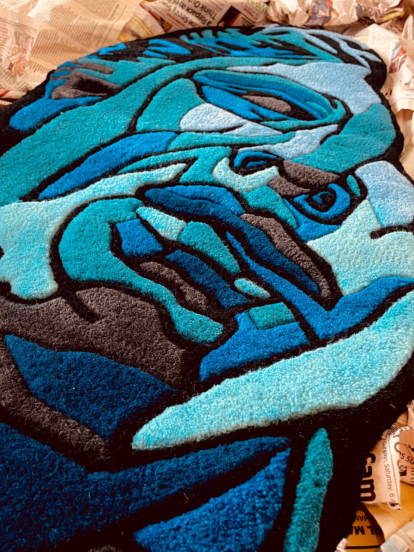 Greek Statue Face Rug