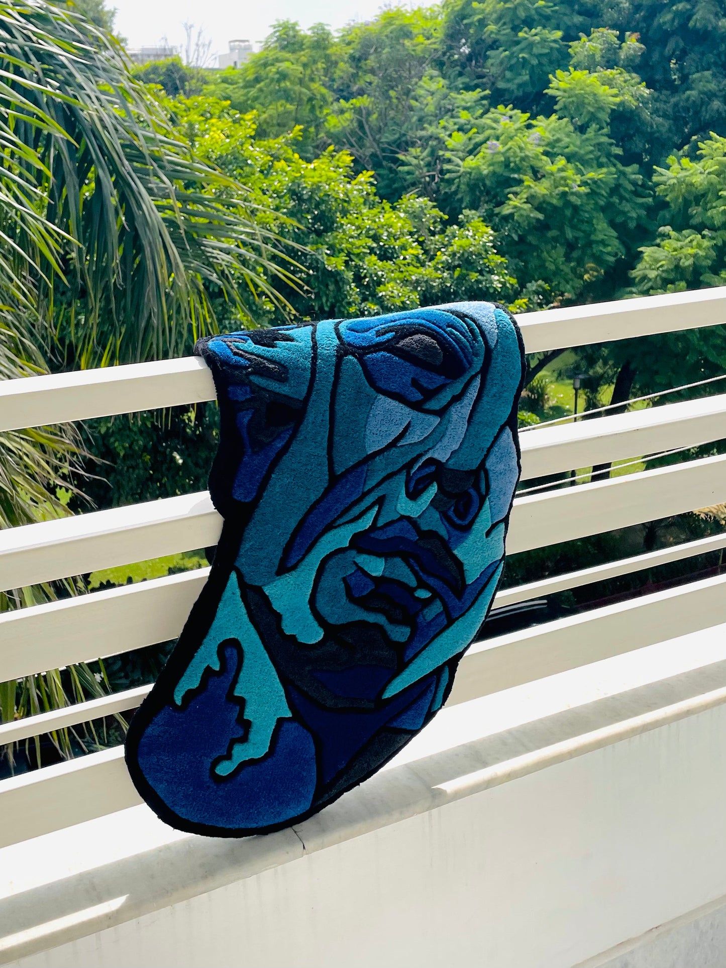 Greek Statue Face Rug