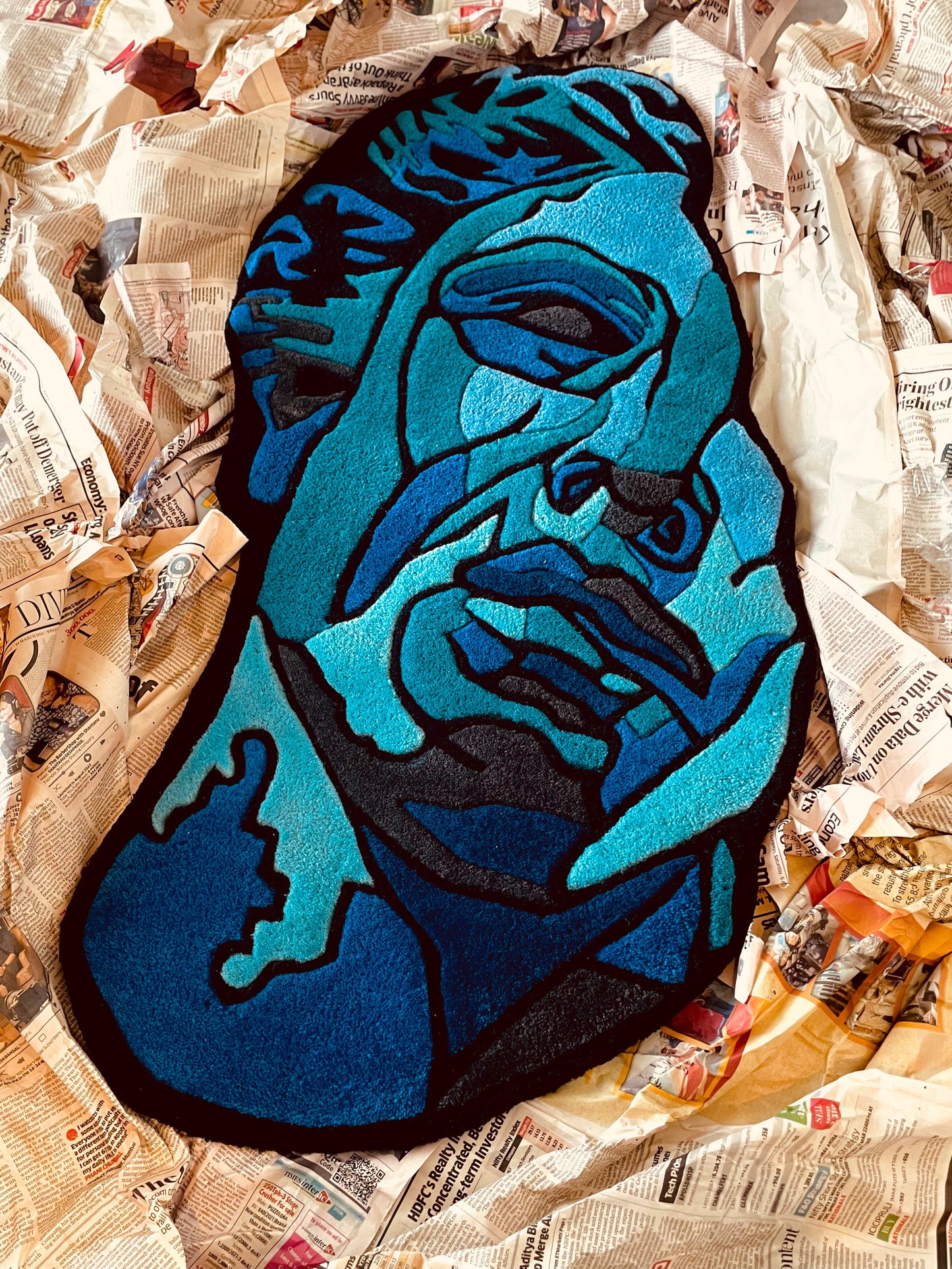 Greek Statue Face Rug