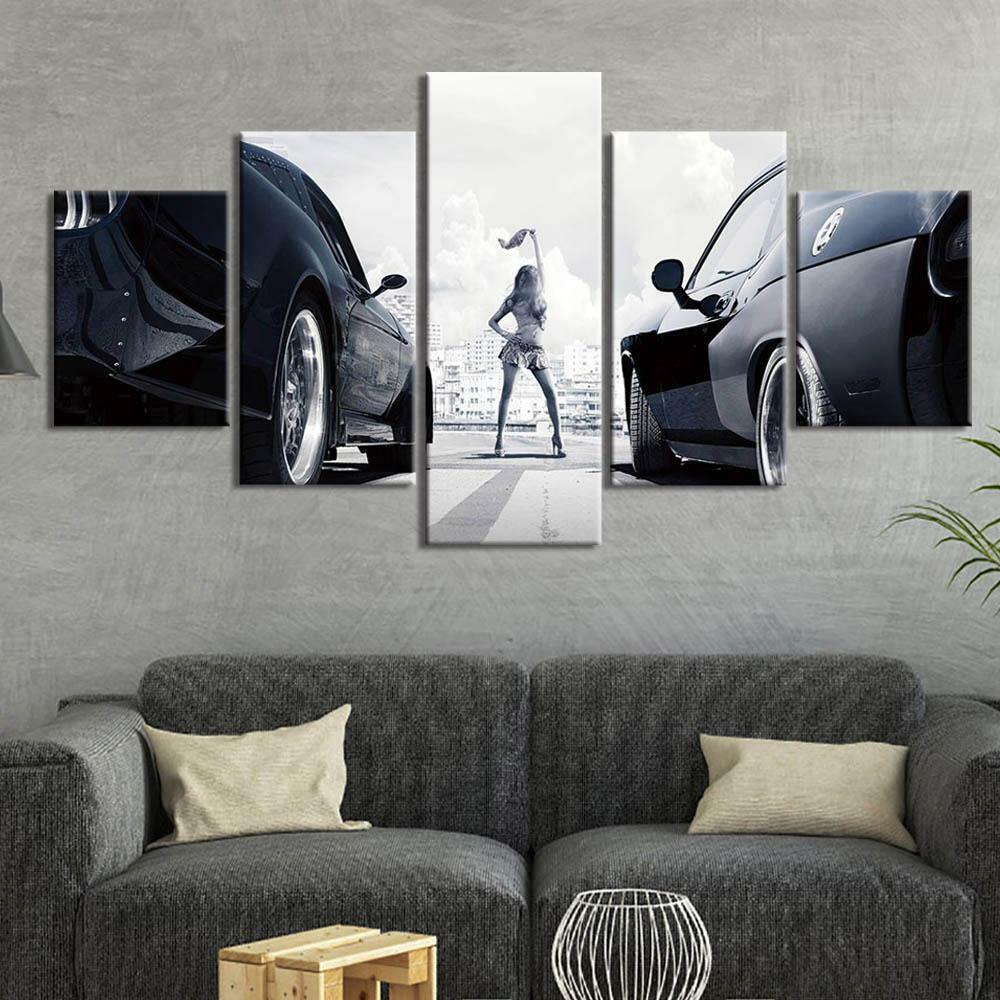 Fast And Furious Racing Cars Framed 5 Piece